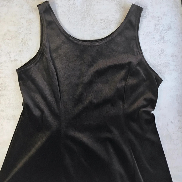 Coldwater Creek Velvet Maxi Dress Womens PM Black Lace Witchy Whimsigoth Fall - Picture 10 of 15